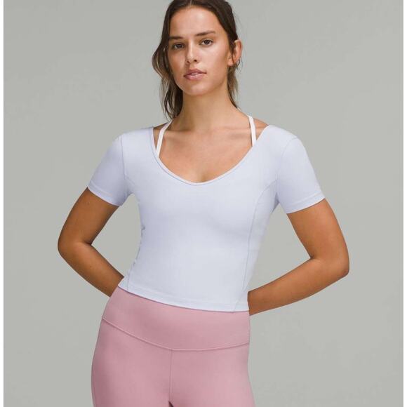 Lululemon Align T-Shirt Pastel Blue Short Sleeve Women's Size 6 - Picture 1 of 4